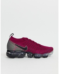 Nike Running Vapormax Flyknit Trainers In Berry