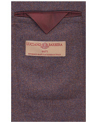 Luciano Barbera Diagonal Stripe Two Button Sportcoat Purple