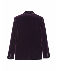 Saint Laurent Piping Detail Single Breasted Blazer