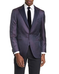 Canali Siena Classic Fit Contemporary Paisley Silk Dinner Jacket