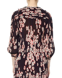 Isabel Marant Wave Cherry Blossom Georgette Top