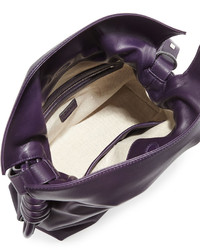 Loewe Flaco Knot Lambskin Bucket Bag Violet