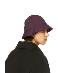 Acne Studios Purple Nylon Bucket Hat
