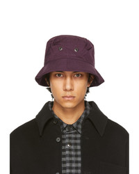 Acne Studios Purple Nylon Bucket Hat