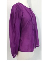 See by Chloe 100% Cotton Purple Blouse