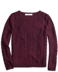 Dark Purple Cable Sweater