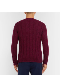 Valentino Cable Knit Mohair Blend Sweater