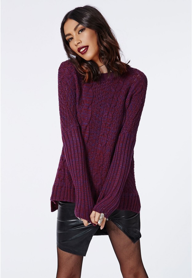 missguided cable knit jumper