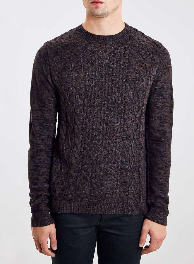 topman burgundy jumper