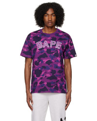 Dark Purple Camouflage Crew-neck T-shirt