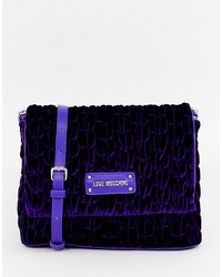 Dark Purple Canvas Crossbody Bag