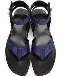 Versace Purple Green Flatform Sport Sandals