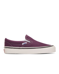 Dark Purple Canvas Slip-on Sneakers