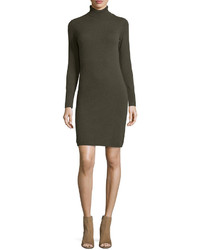 Neiman Marcus Cashmere Collection Classic Turtleneck Dress