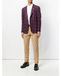 Isaia Checked Suit Jacket