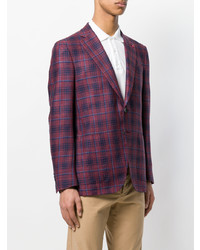 Isaia Checked Suit Jacket