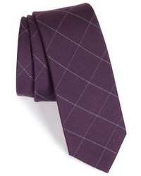 Dark Purple Check Tie