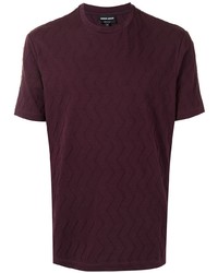 Dark Purple Chevron Crew-neck T-shirt