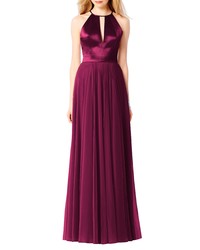 After Six Satin Chiffon Gown