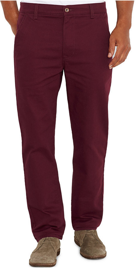 Levi's Merlot Straight Chino Pants, $58 | Macy's | Lookastic