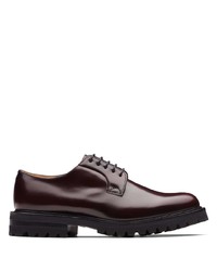 Dark Purple Chunky Leather Derby Shoes