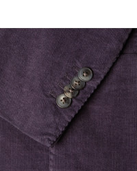Boglioli Purple Slim Fit Stretch Cotton Corduroy Blazer