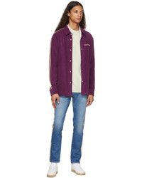 Palm Angels Purple Track Suit Shirt