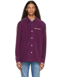 Palm Angels Purple Track Suit Shirt