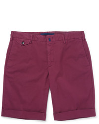 Dark Purple Cotton Shorts