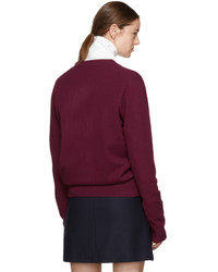 Acne Studios Burgundy Nalon Face Sweater