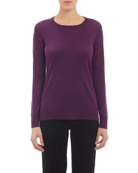 Barneys New York Crewneck Sweater Purple