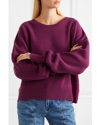 Unravel Project Distressed Wool And Cashmere Blend Sweater