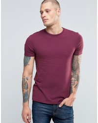 Asos Muscle T Shirt With Crew Neck In Red