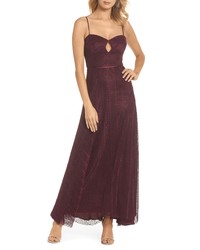Dark Purple Cutout Evening Dress