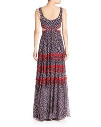 Diane von Furstenberg Altessa Silk Cutout Maxi Dress
