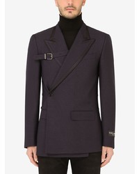 Dolce & Gabbana Asymmetric Virgin Wool Blend Blazer
