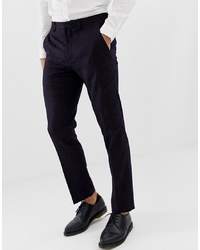 Burton Menswear Slim Fit Tuxedo Trousers In Dark Purple