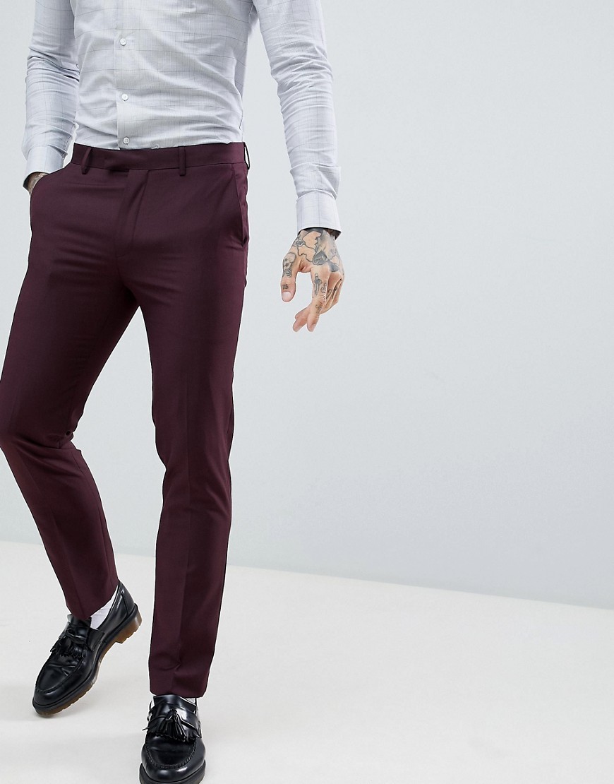 Reiss Dunn Slim Fit Wool Textured Trousers | REISS USA