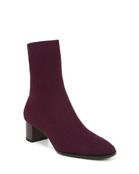 Dark Purple Elastic Ankle Boots