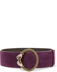 Dark Purple Embellished Waist Belt