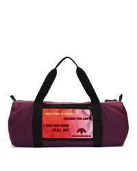 Dark Purple Embroidered Duffle Bag