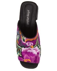 Jeffrey Campbell Perpetua Embroidered Open Toe Mule