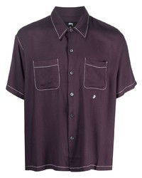 Stussy Stssy Contrast Stitching Short Sleeve Shirt