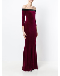 Norma Kamali Off Shoulder Fishtail Gown
