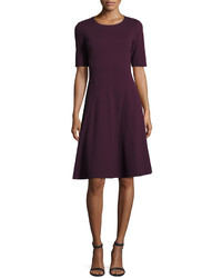 Lafayette 148 New York Half Sleeve Fit And Flare Dress