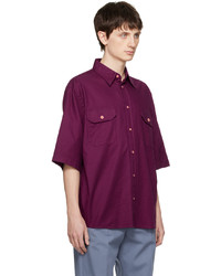 Acne Studios Purple Button Up Shirt