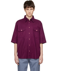 Acne Studios Purple Button Up Shirt