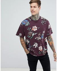 At interagere Bedre Hemmelighed ASOS DESIGN Oversized T Shirt With All Over Floral Print, $13 | Asos |  Lookastic