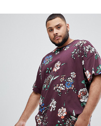ASOS DESIGN Plus Overized T Shirt With All Over Floral Print
