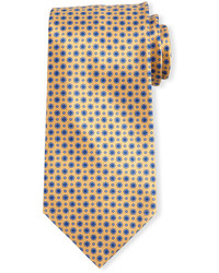 Stefano Ricci Neat Floral Dot Patterned Silk Tie